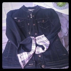 Authentic Burberry black denim jacket